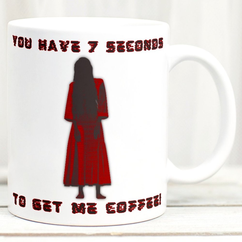Spooky "7 Seconds to Coffee" Mug